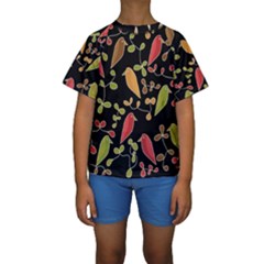 Flowers And Birds  Kids  Short Sleeve Swimwear by Valentinaart