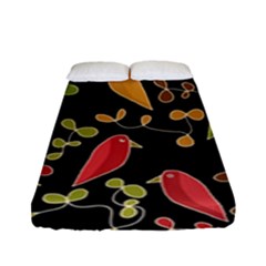 Flowers And Birds  Fitted Sheet (full/ Double Size)