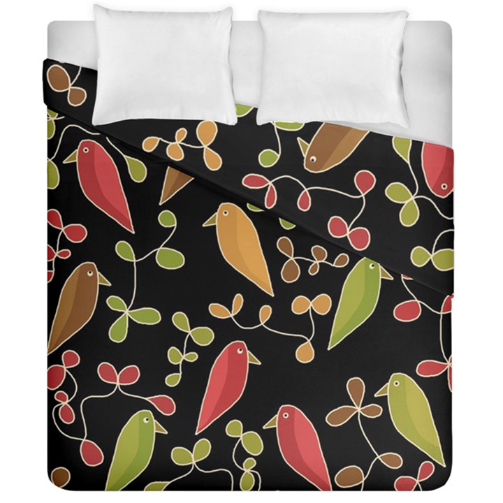 Flowers and birds  Duvet Cover Double Side (California King Size)