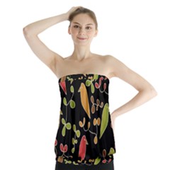 Flowers And Birds  Strapless Top