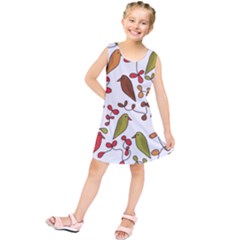 Birds And Flowers 3 Kids  Tunic Dress