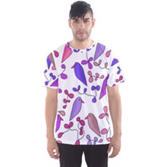 Flowers And Birds Pink Men s Sport Mesh Tee