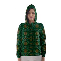 Magic Peacock Night Hooded Wind Breaker (Women)