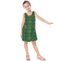 Magic Peacock Night Kids  Sleeveless Dress