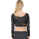 Colorful beauty Long Sleeve Crop Top View2