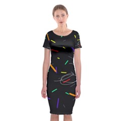 Colorful Beauty Classic Short Sleeve Midi Dress