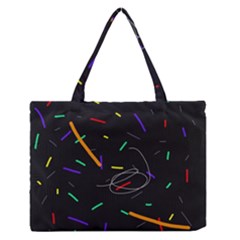 Colorful Beauty Medium Zipper Tote Bag