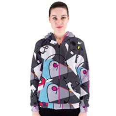 Abstract Bird Women s Zipper Hoodie by Moma