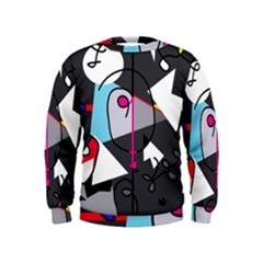 Abstract Bird Kids  Sweatshirt by Moma