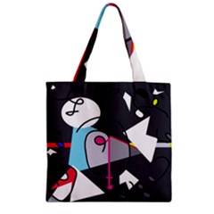 Abstract Bird Zipper Grocery Tote Bag by Moma