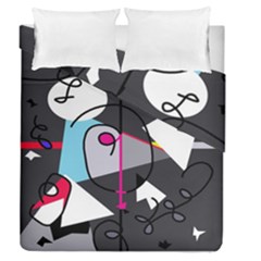 Abstract Bird Duvet Cover Double Side (queen Size)