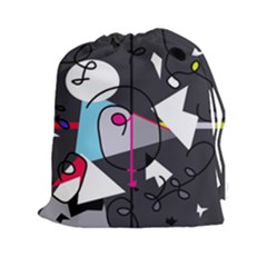 Abstract Bird Drawstring Pouches (xxl)