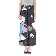 Abstract Bird Maxi Skirts