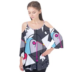 Abstract Bird Flutter Tees