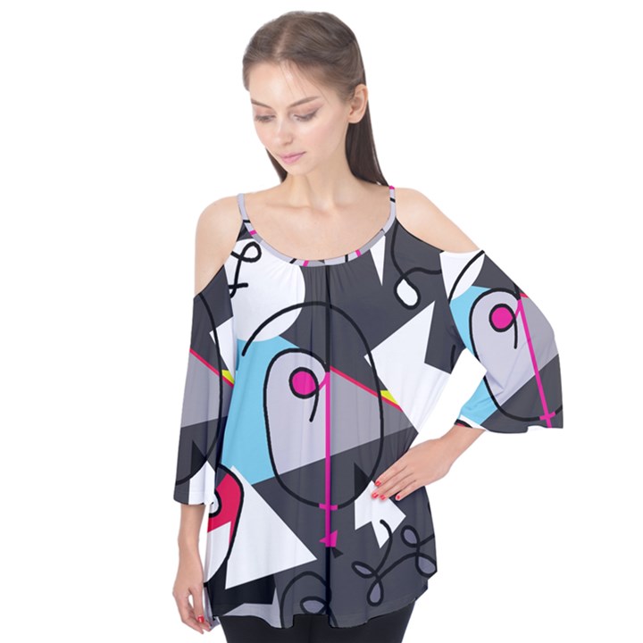 Abstract bird Flutter Tees