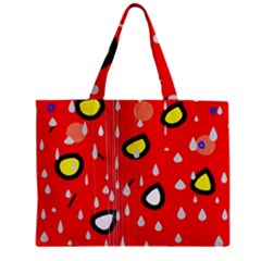 Rainy Day - Red Zipper Mini Tote Bag