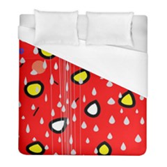 Rainy Day - Red Duvet Cover (full/ Double Size)