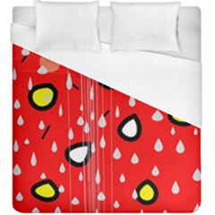 Rainy Day - Red Duvet Cover (king Size)