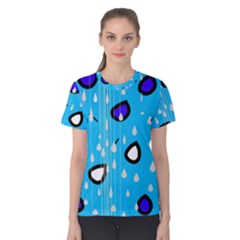 Rainy Day - Blue Women s Cotton Tee