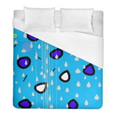 Rainy Day - Blue Duvet Cover (full/ Double Size)