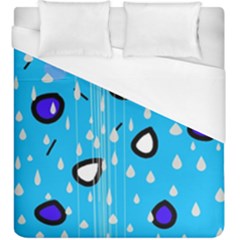 Rainy Day - Blue Duvet Cover (king Size)