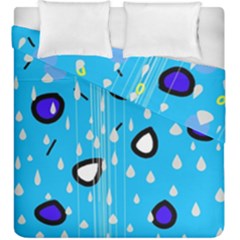 Rainy Day - Blue Duvet Cover Double Side (king Size)