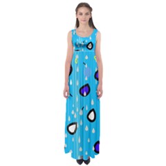 Rainy Day - Blue Empire Waist Maxi Dress