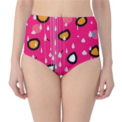 Rainy Day - Pink High-waist Bikini Bottoms