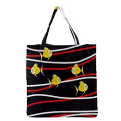 Five Yellow Fish Grocery Tote Bag