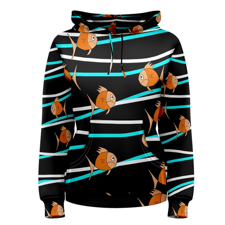 Five orange fish Women s Pullover Hoodie