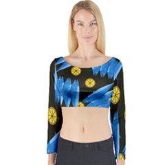 Mackerel Meal Long Sleeve Crop Top