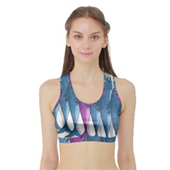 Mackerel Miltary Sports Bra With Border by Valentinaart