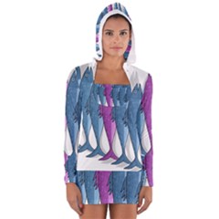 Mackerel Miltary Women s Long Sleeve Hooded T-shirt