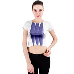 Mackerel  - Purple Crew Neck Crop Top by Valentinaart