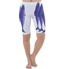 Mackerel  - Purple Cropped Leggings 