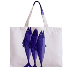 Mackerel  - Purple Zipper Mini Tote Bag