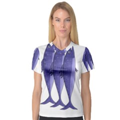 Mackerel  - Purple Women s V-neck Sport Mesh Tee