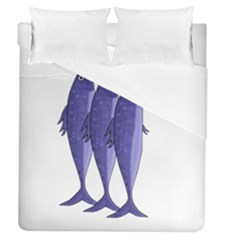 Mackerel  - Purple Duvet Cover (queen Size)