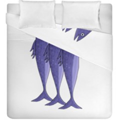 Mackerel  - Purple Duvet Cover Double Side (king Size)