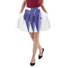 Mackerel  - Purple A-line Pocket Skirt by Valentinaart