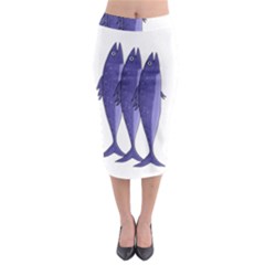 Mackerel  - Purple Midi Pencil Skirt