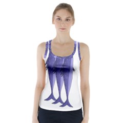 Mackerel  - Purple Racer Back Sports Top by Valentinaart