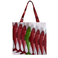 Mackerel Military 2 Zipper Grocery Tote Bag