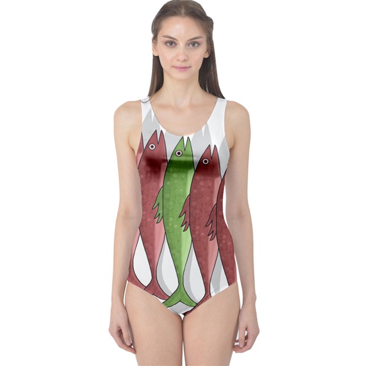 Mackerel military 2 One Piece Swimsuit