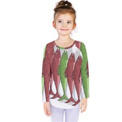 Mackerel Military 2 Kids  Long Sleeve Tee