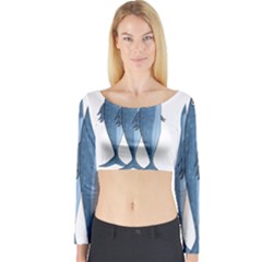 Mackerel Long Sleeve Crop Top by Valentinaart