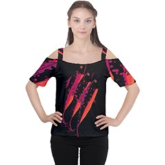 Red Fish Women s Cutout Shoulder Tee