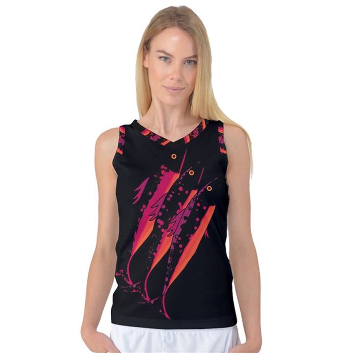 Red fish Women s Basketball Tank Top