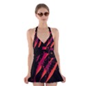 Red fish Halter Swimsuit Dress View1