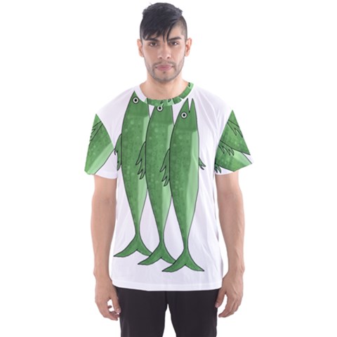 Mackerel - Green Men s Sport Mesh Tee by Valentinaart